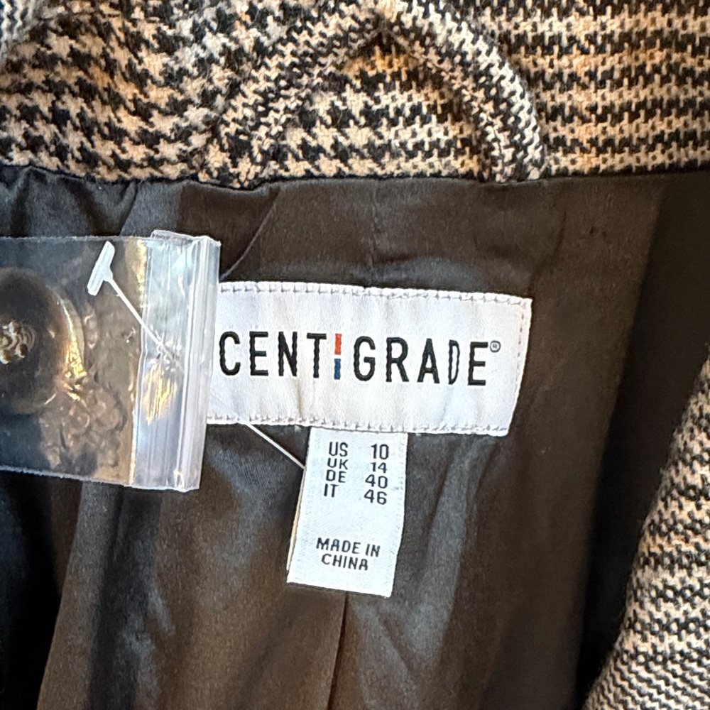 Centigrade Plaid Women's Blazer Coat Size 10 C11-011 - Picture 2 of 9